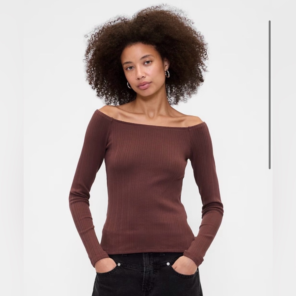 Gap Brown Ribbed Women's Top
